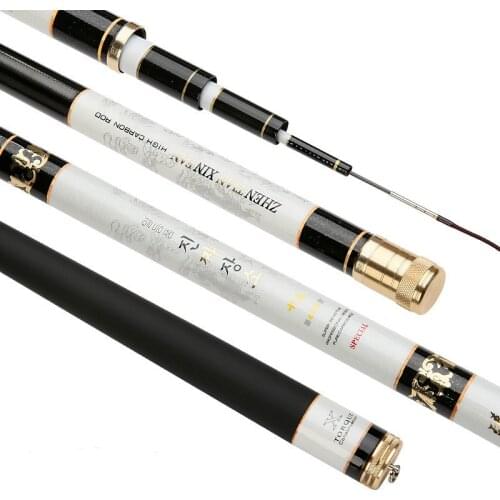 High Carbon Material SuperHard Fishing Rod 3.6-7.2M Taiwan Fishing Rod Telescopic Hand Pole Carp Feeder Fishing Tackle