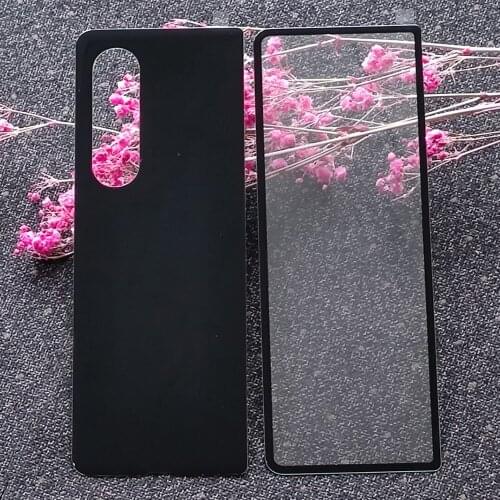 Screen Protector for Samsung Galaxy Z Fold 3 Curved Edge Glass Samsung Z Fold 3 2021 5G Phone Tempered Glass Front and Back Film