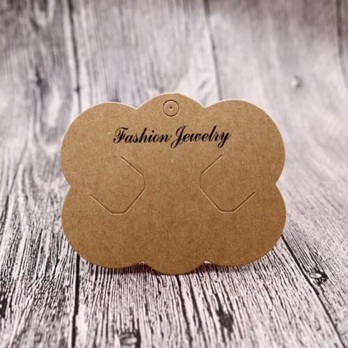 100pcs Kraft Handmade Brooch Cards 7x8.8cm Hair Clip Cards Paper Jewelry Display Cards Hair Accessory Hairpin Packaging Cards