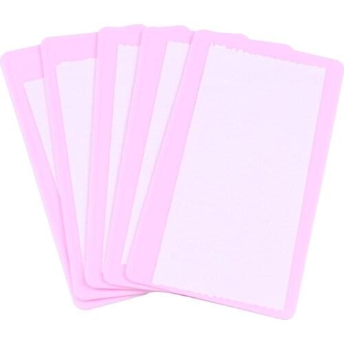 15Pcs 12*6cm Pink Nail Art Soft Stamping Protective DIY Stamping Plate Plastic Holder