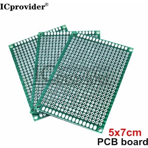 5pcs 5x7cm 5*7 Double Side Prototype PCB diy Universal Printed Circuit Board icprovider