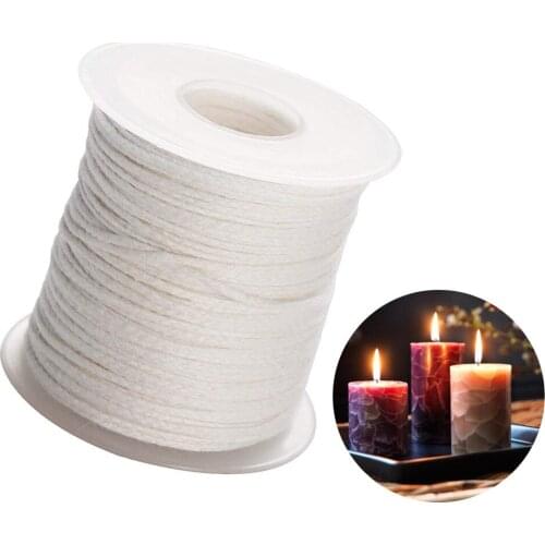 61M Candle Wick Non-Toxic Environmental Spool Of Cotton Braid Candle Wicks For DIY Oil Lamps Handmade Candle Making Supplies