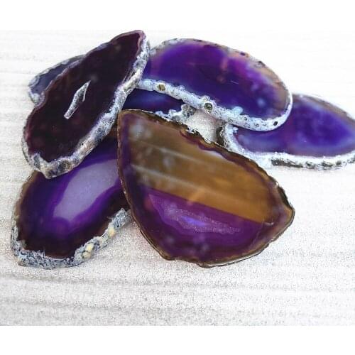 Agate quartz slice Natural purple Agate crystal Slices Cup Mat for decoration