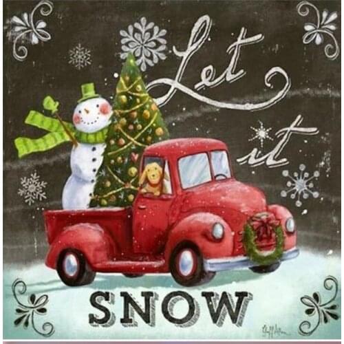 Touoilp Full Square/Round Drill Diamond Painting Cartoon Snow Mosaic Diamond Embroidery Car Rhinestones Home Decor Accessories