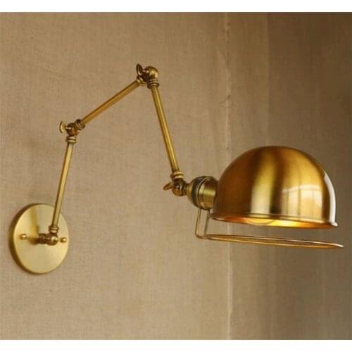 American Vintage Wall Lamps Art Decoration E27 Brass Bronze Bar Restaurant Coffee Shop store Industrial apliques pared light