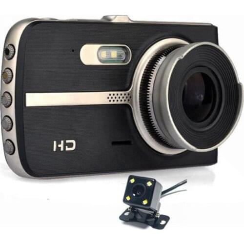 Car Accessories 4.0inch Screen Driving Recorder 170 Degree Wide-Angle Multi-Language G-Sensor Dual Camera Video HD