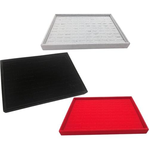 Velvet Tray Pad Ring Jewellery Display Storage Box Showcase Organiser Holder