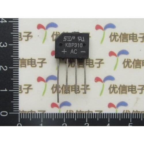 Free shipping KBP310 rectifier bridge / bridge pile 3A 1000V / for new SEP 3 Amp Bridge Rectifier 50 to 1000 Volts