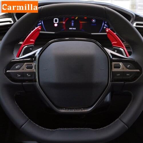 Carmilla Car Shift Paddles for Peugeot 308 GT Line 308GT 2018 - 2021 Steering Wheel Shifter Extension Stickers Accessories