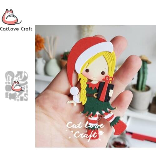 Catlove Christmas Elf Metal Cutting Dies Scrapbooking Mold Stencil Die Cuts Card Making DIY Craft Embossing New Dies For 2020