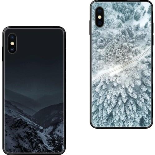 Classic Snow Scene Black Soft TPU Accessories Case For Galaxy A70 A71 A70E A5 A6 A7 A8 A10 A10S A20 A20S A20E A21S A30S A40 A50