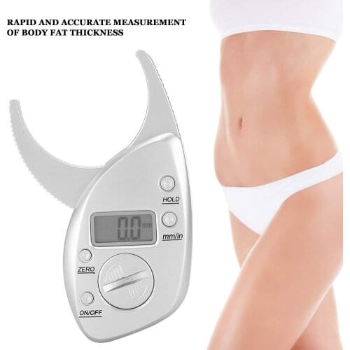 Digital LCD Display Fat Caliper Clamp Body Fat Measurement Testing Caliper Sebum Gauge Weight Loss Test Fat Thickness Caliper