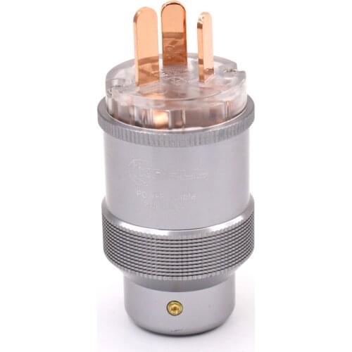 Piece Krell Hi-End Male Pure copper AU Mains Power Plug Australia stardard Copper Connector Cable Cord 3 Pin HiFi
