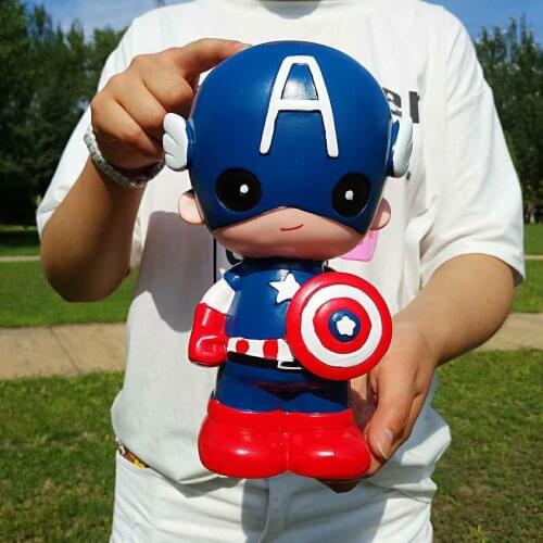 Disney Bat-man Captain Coin Bank Large Size Super-man Spider-man Savings Bank Creative Kids Room Decoration Boy Gift Money Box