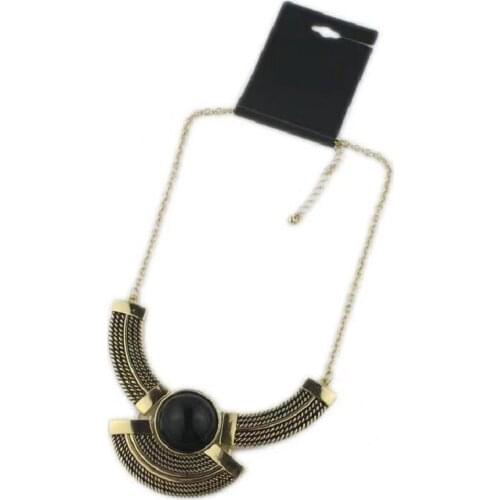 European and American ornaments individual character restore ancient ways short necklace female black big gem alloy clavicle cha