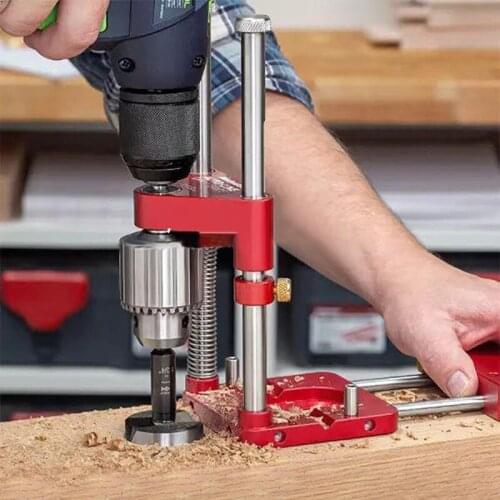 Woodworking Tools Drilling Jig Mini Bench Drill Press For Metal Hole Puncher Hand Tool Carpenter Punch Locator Saving Guide Tool