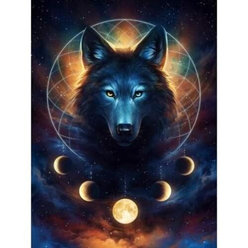 Animal wolf totem Needlework Cross stitch sets Aida 14CT Unprinted Embroidery kits Arts Cross-Stitching,DIY Handmade home Decor