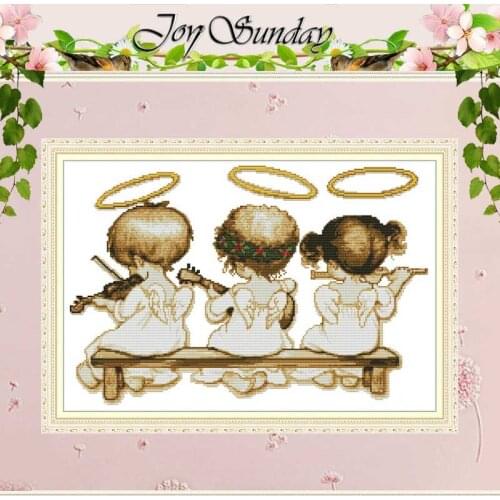 Three little angels patterns counted 11CT 14CT Cross Stitch Sets DIY Chinese Cross-stitch Kits Embroidery Needlework Home Decor