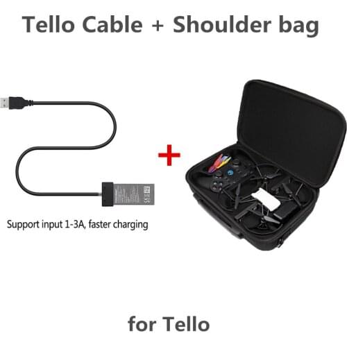 Tello Drone Body&Remote Control Shoulder Bag,USB Charging Cable,4 Pairs 3044P Quick-Release Propeller,Original Propeller Guard
