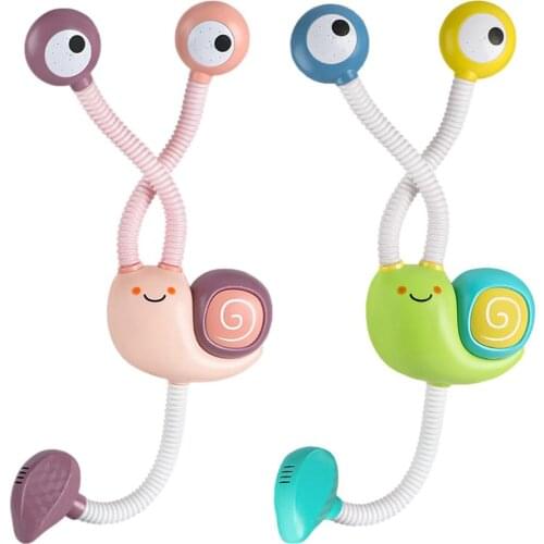 New Baby Bath Shower Head Snails Double-head Spout Toy Tub Or Sink Water Spray Toy Bathroom Sprinkling Shower Swimming Water Toy
