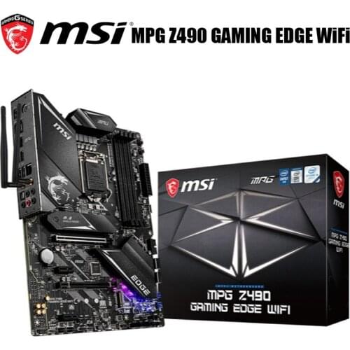100% New MSI MPG Z490 GAMING EDGE WiFi Motherboard LGA 1200 DDR4 Intel Z490 PCI-E 4.0 M.2 Original Desktop MSI Z490 Mainboard