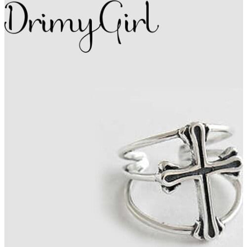 New Hot Sale Exaggerated Adjustable Size Cross Rings For Women Men Girl Party Gifts Minimalist Jewelry 2021