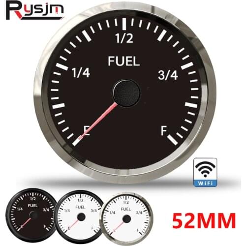SUS316 Stainless Steel Bezel 52mm Wifi Fuel Level Gauge Waterproof Marine Boat Car Oil Tank Meter 10-180ohm 240-33ohm 9-32VDC