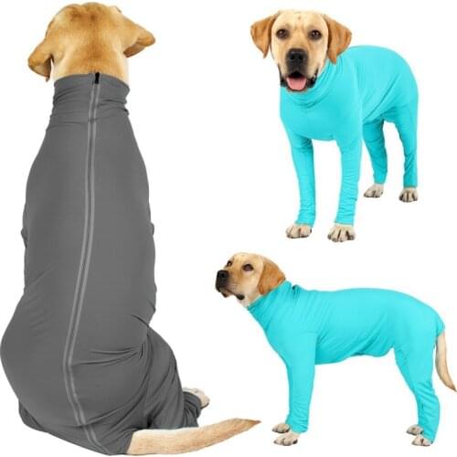 Surgery Recovery Clothes For Dogs One-piece Long-sleeve 4-legged Jumpsuit Pet Clothing Anti-lick Wound Sterilization Suit