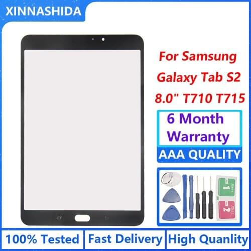 For Front Screen For Samsung Galaxy Tablet Tab S2 SM-T710 T710 T715 SM-T715 Touch Panel Glass Digitizer Replacement