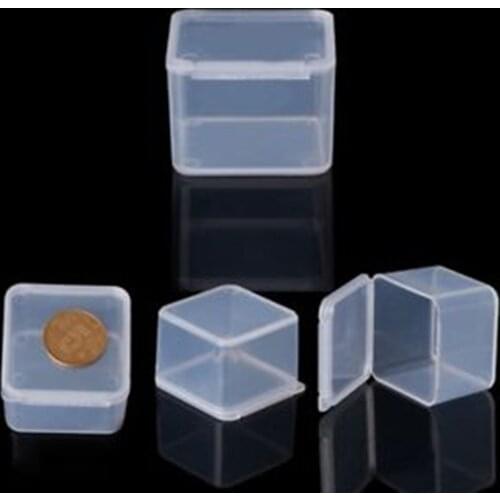 1pcs Empty Small Square Clear Plastic Storage Boxes Case Containers Jars Cosmetic Transparent Refillable DIY Makeup Tools