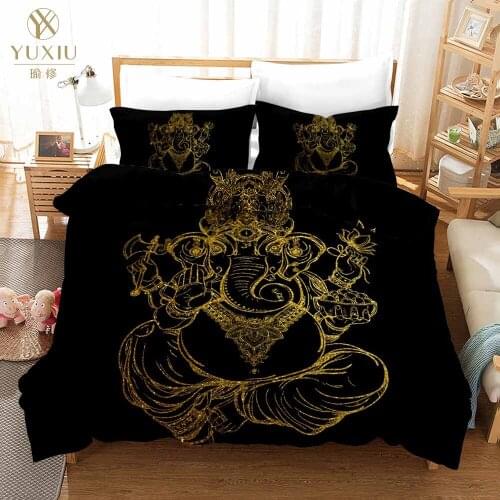 Luxury Bedding Set 3D Black Gold Scorpion King Queen Meteor Scorpio Duvet Cover Constellation Bed Sets Bohemian Bedclothes