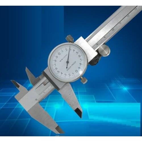 0-200MM--250MM dial vernier calipers with watch slide gauge indicator dial slide caliper stainless steel