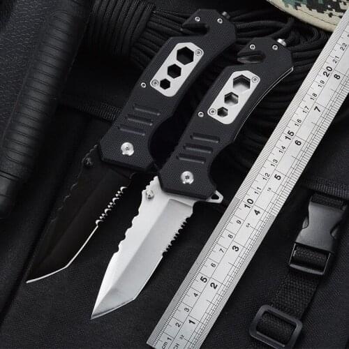 20CM Portable Outdoor Survival Knife High Hardness Swiss Multifunctional Folding Knife Wilderness Survival Outdoor Knifes