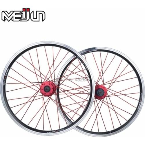 MEIJUN folding bicycle 20 inch 406 bicycle wheel 26 inch high quality aluminum alloy V disk wheel card hub multi-color wheel set
