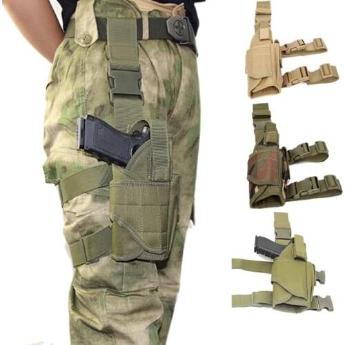 Tactical Left/ Right Drop Leg Gun Holster for Glock Beretta Usp Airsoft Pistol Gun Bag Holster Case Adjustable Universal sheath