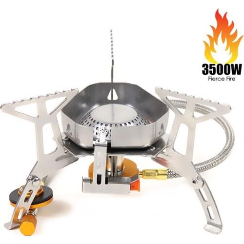 Wind proof outdoor Gas Stove 3500w Camping Stove Portable Electronic ignition Cooker Tourist Outdoor Cooking Gas Barbecue grill