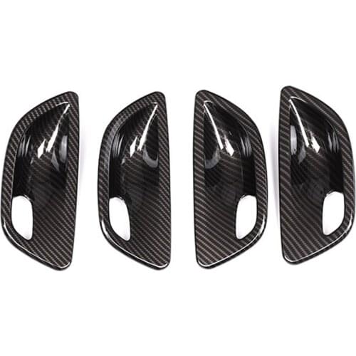 Interior Door Handle Bowl Trim Cover Lightness and Portability No Space Occupy Carbon Fiber Sticker Look for BMW 5 Series 11-17