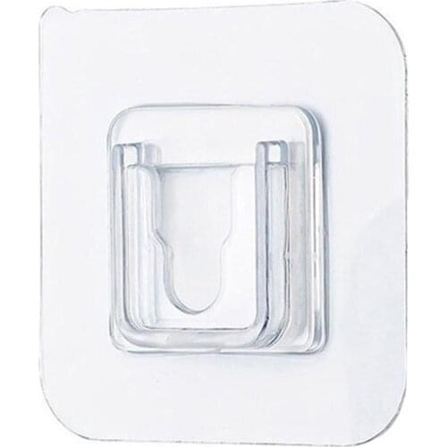 Non-Marking Pin Socket Buckle Free Punch Hook Home Glue Hook Nail-Free Plug-in Wall Socket Fixator Buckle Double Wall Hook 10pcs