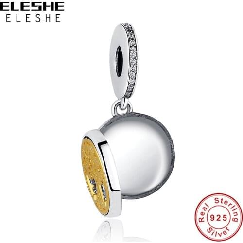 100% 925 Sterling Silver Gold Tree of Life Round Beads fit Charm Bracelet Necklace DIY Family Jewelry Gift