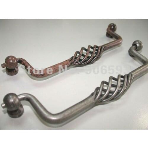 12pcs lot free shipping steel birdcage antique drawer handles,cupboard handles