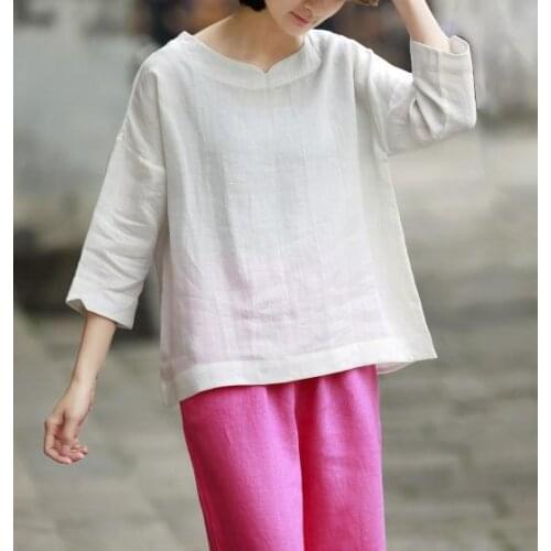 2018 New Arrvial shirt pure color top women shirt female 18061-46