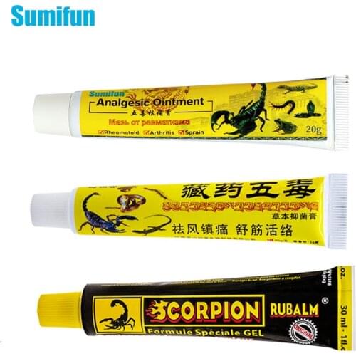 3Types of Scorpion Venom Pain Relief Ointment Chinese Herbal Cream for Rheumatoid Arthritis Joint Muscle Rub Medical Plaster