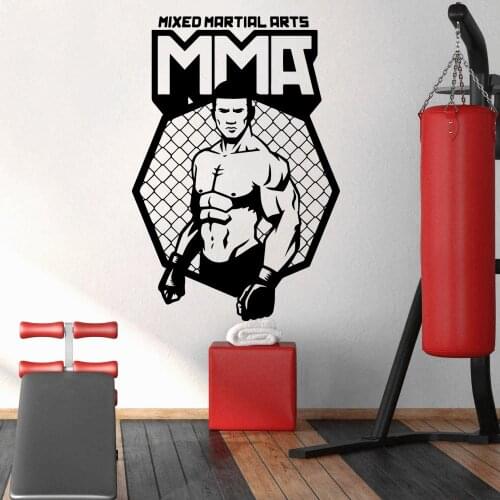 3D Sticker MMA Wall Stickers For Fitness Room Wallpaper vinyl Stickers Gym Room Decor Decal pegatinas para pared mma