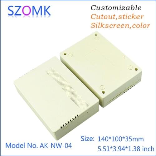 4 pcs, plastic router equipment enclosure for pcb design 140*100*35mm szomk plastic case electronics junction box network box