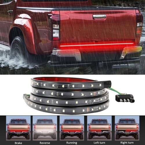 60 Inch Truck Tailgate LED Strip Light Bar with Reverse Brake Turn Signal for Jeep Dodge Chevy Ford Pickup