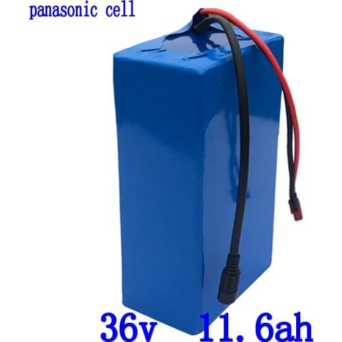 36V 12AH 500W electric bicycle battery 36V Lithium battery pack use panasonic cell 36V 11.6AH ebike battery with 42V 2A charger