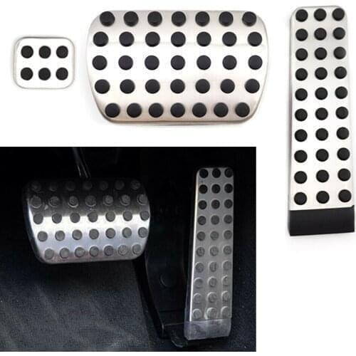 3Pcs/Set Aluminium Car Gas Brake Rest Pedal Pad Cover Kits For Mercedes-Benz AT S E SL SLK W124 CL CLK G R Class