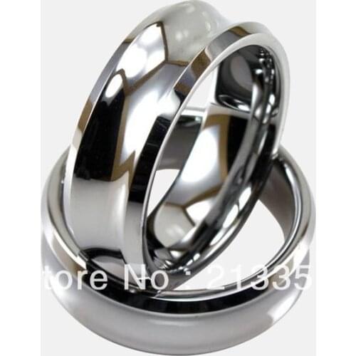 FREE SHIPPING!USA WHOLESALES CHEAP PRICE BRAZIL RUSSIA HOT SELLING 8MM WOMEN&MENS SILVER CONCAVED BEVELED TUNGSTEN WEDDING RING