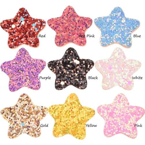 450pcs Glitter Hair Flower 3cm Star Patch No Hairclip Cute Hair Accessories decoration flower Fashion Accessory No Hairbow