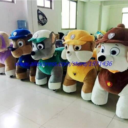 Large Size Stuffed Animal Shopping Malls Coin Operated Kiddie Ride Game Machine Amusement Park Plush Toy Walking Animal Rides